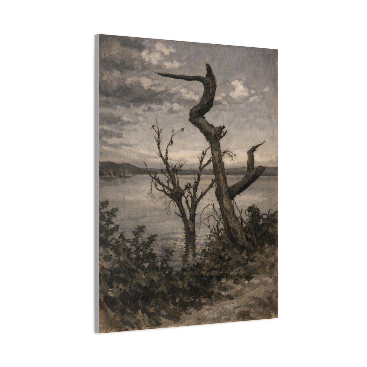 Coastal Dusk Tree Matte Canvas Print — Stretched 1.25"