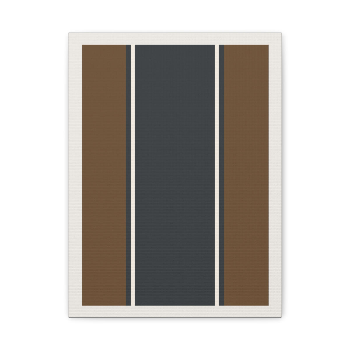 Minimalist Earth-Tone Stripe Canvas — Modern Geometric Wall Art