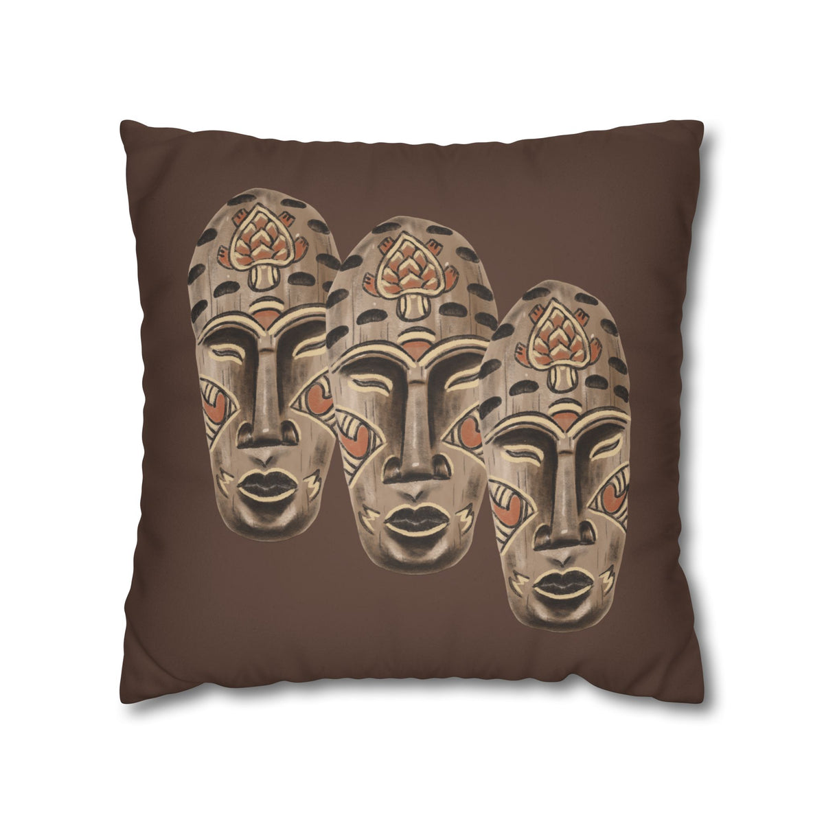 Echoes of Ancestry Faux Suede Square Throw Pillow Cover