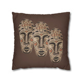Echoes of Ancestry Faux Suede Square Throw Pillow Cover