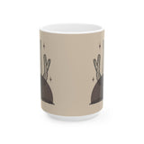 Desert Stillness Cactus Mug – Neutral Botanical Ceramic Cup