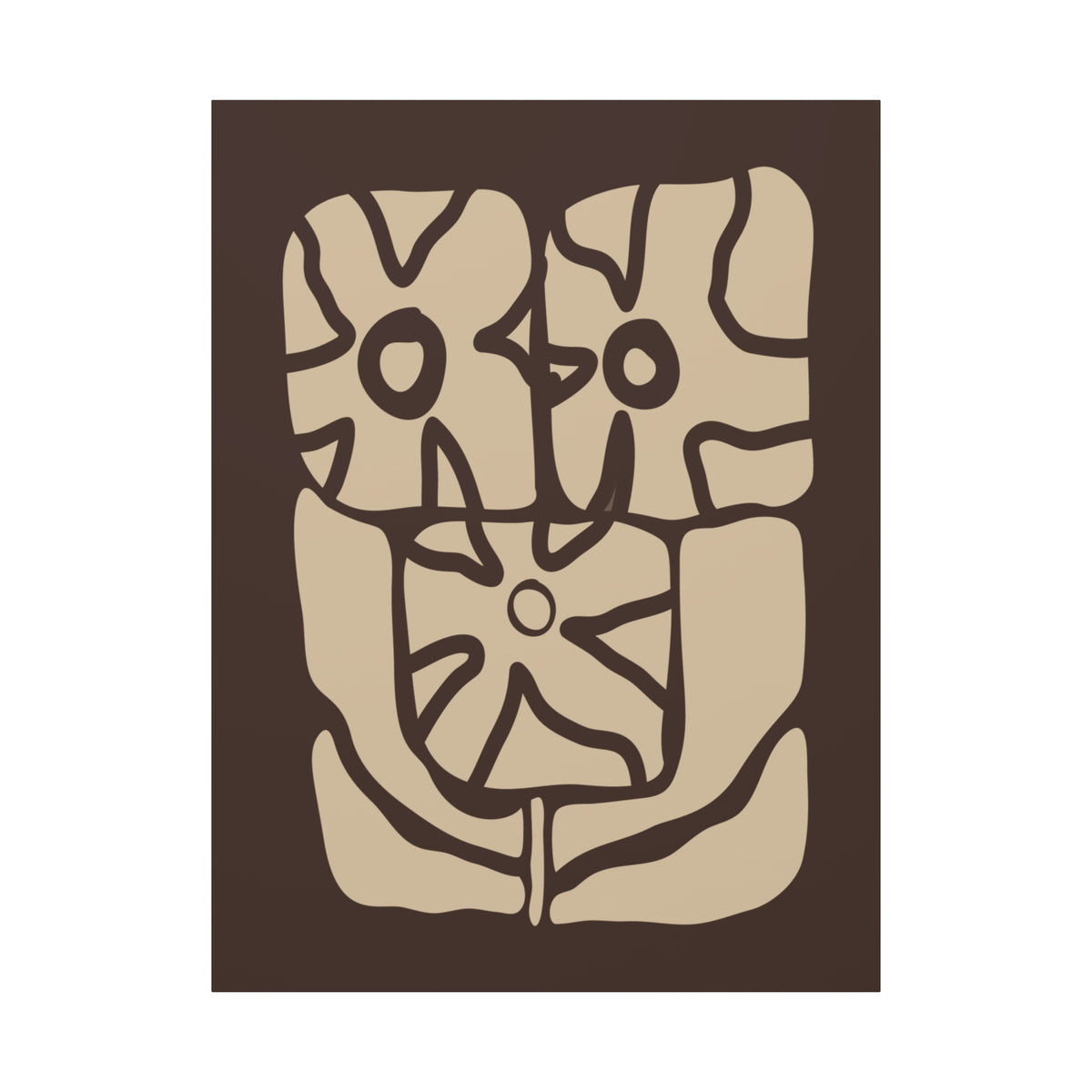Earthen Bloom Wall Art - Abstract Botanical Wall Art in Warm Earth Tones