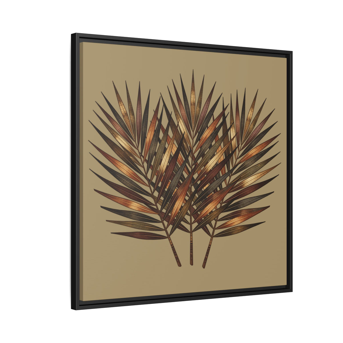 Desert Palm - Sunlit Fronds Wall Art (Framed)
