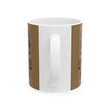 Leopard Print Brown Ceramic Mug (11oz, 15oz)