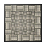 Framed Geometric Grid Matte Canvas Wall Art