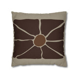 Earthen Bloom Pillow Cover - Warm Neutral Abstract Cushion Cover