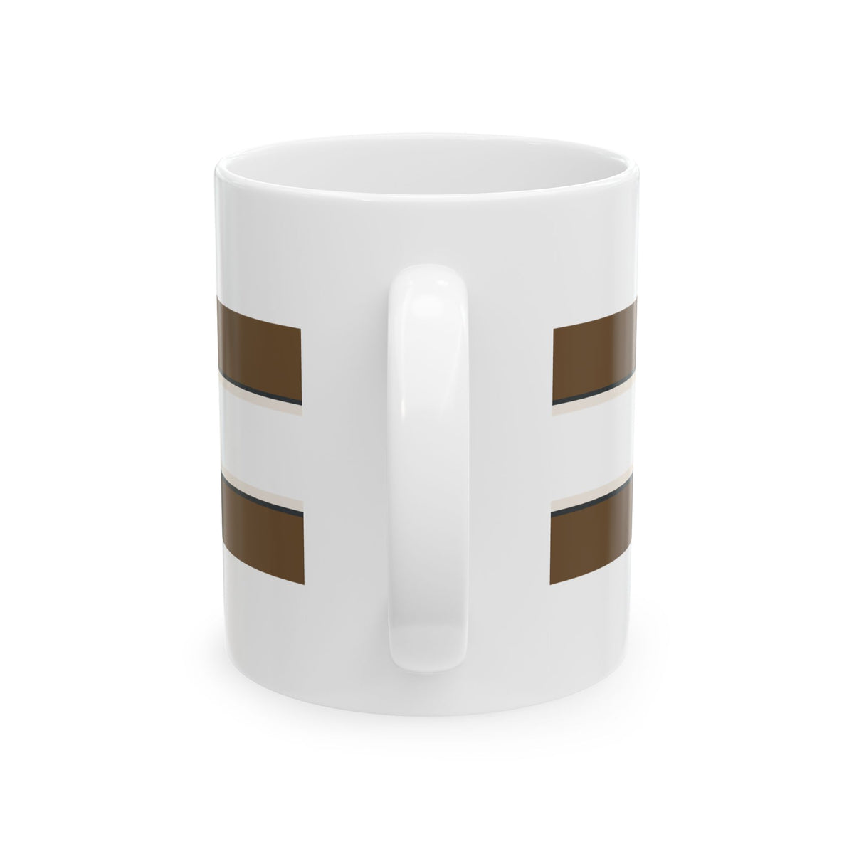 Earthline Brown Striped Ceramic Mug