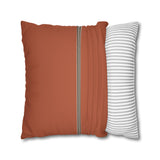 Rust Stripe Decorative Pillowcase