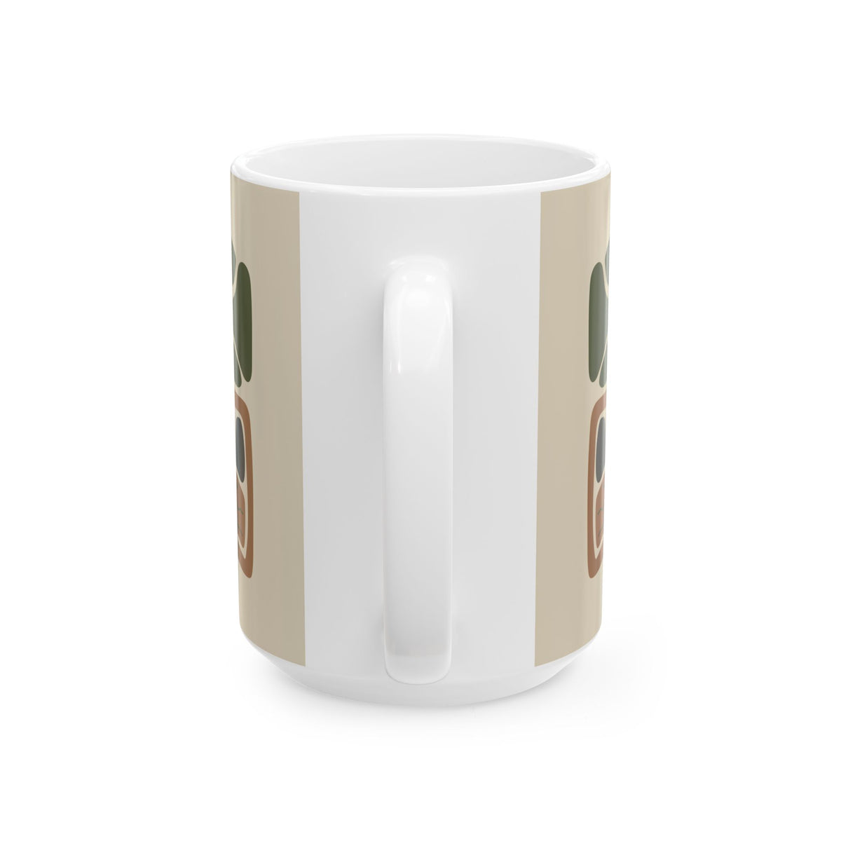 Rooted Canopy Botanical Mug - Earthy Olive & Neutral Art Mug