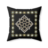 Moroccan-Inspired Decorative Pillow - Elegant Square Cushion for Home Decor