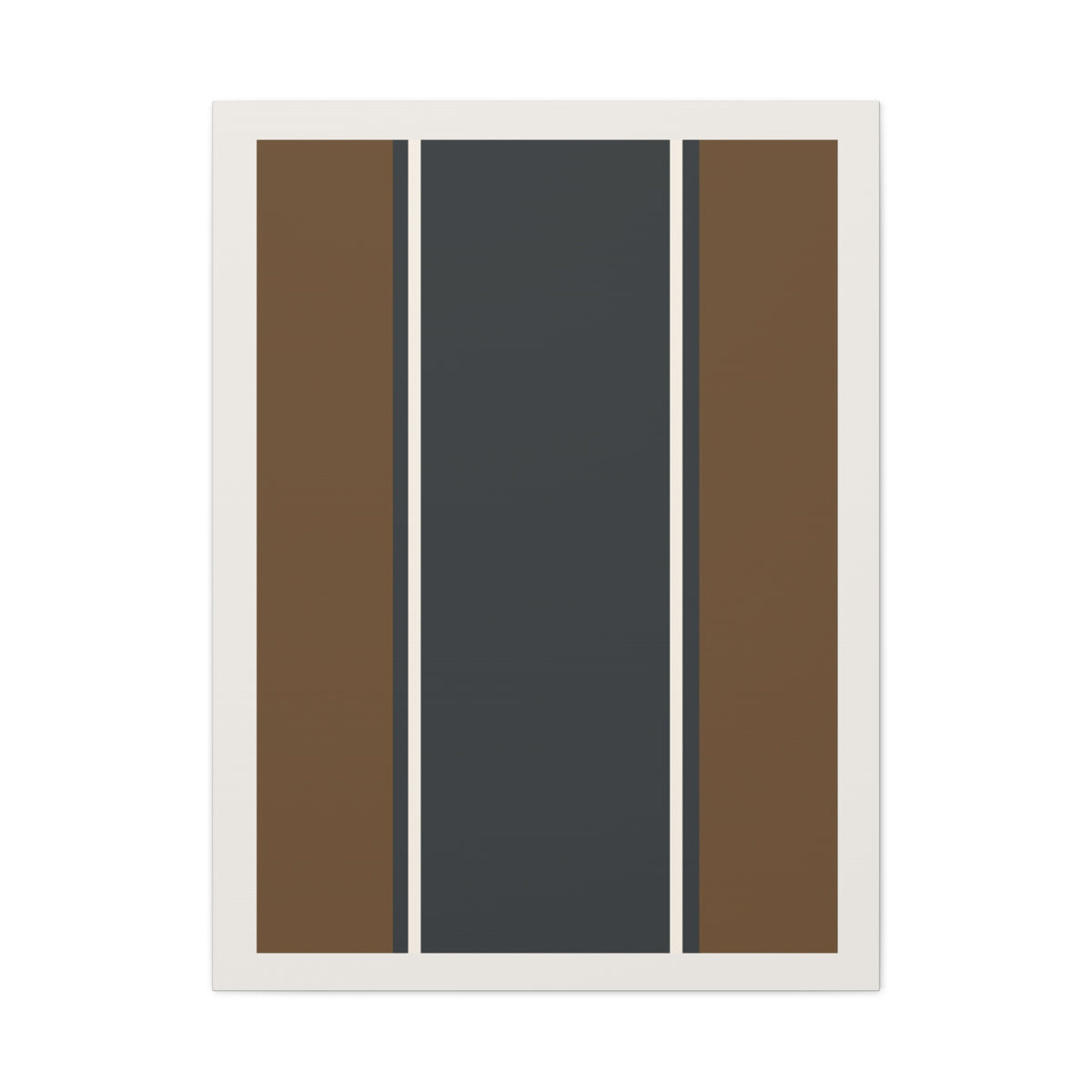 Minimalist Earth-Tone Stripe Canvas — Modern Geometric Wall Art