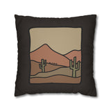 Desert Cactus Pillowcase — Southwestern Landscape Throw Pillow Cover