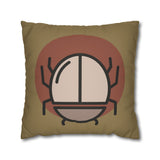 Scarab Beetle Faux Suede Pillowcase
