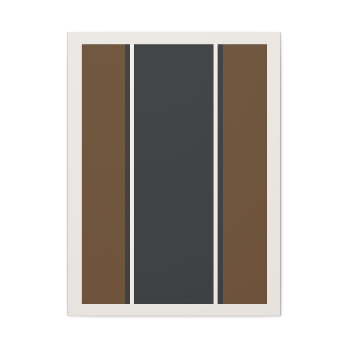 Minimalist Earth-Tone Stripe Canvas — Modern Geometric Wall Art
