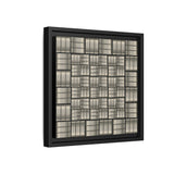 Framed Geometric Grid Matte Canvas Wall Art
