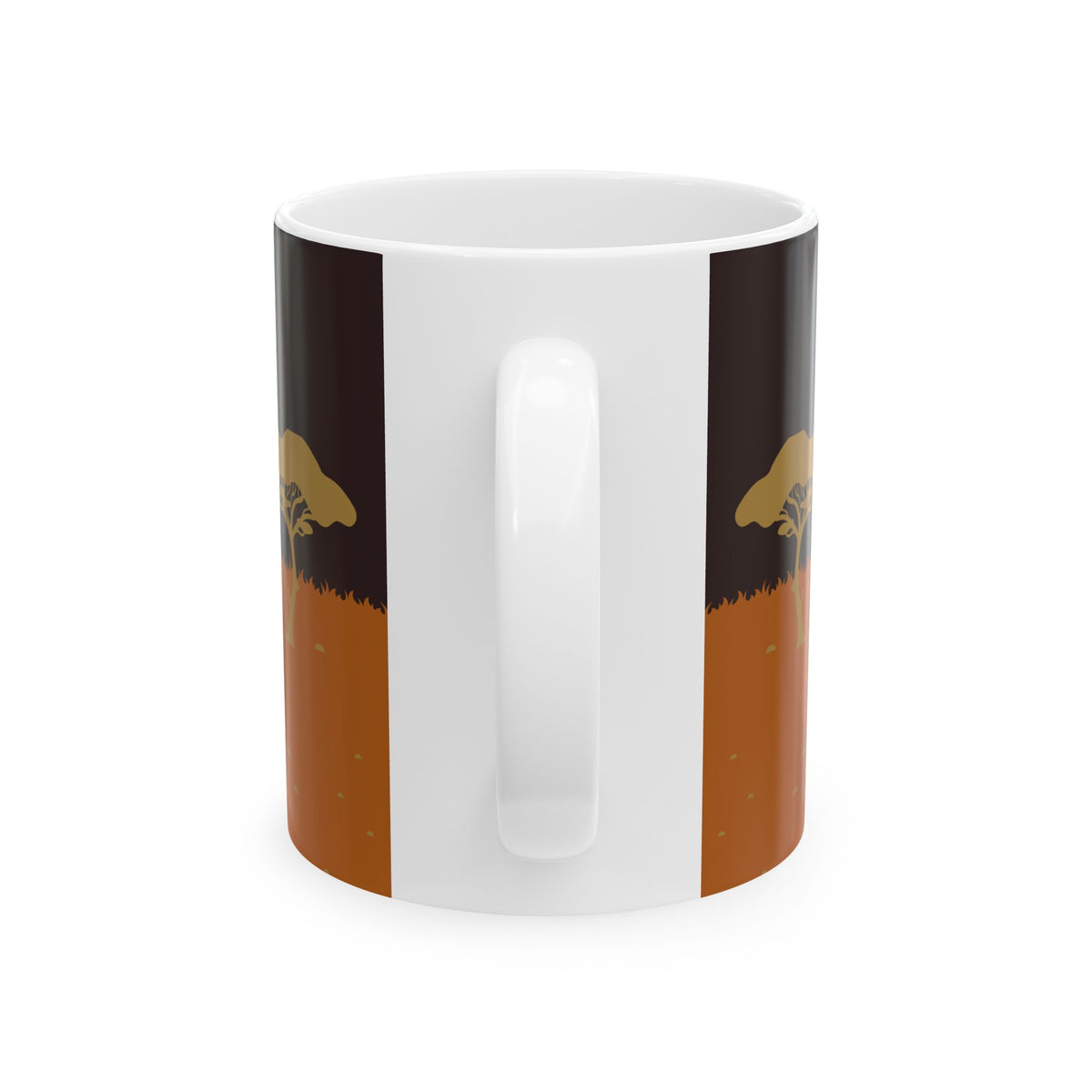African Savanna Ceramic Mug — Sunset Acacia Tree Coffee Cup (11oz, 15oz)