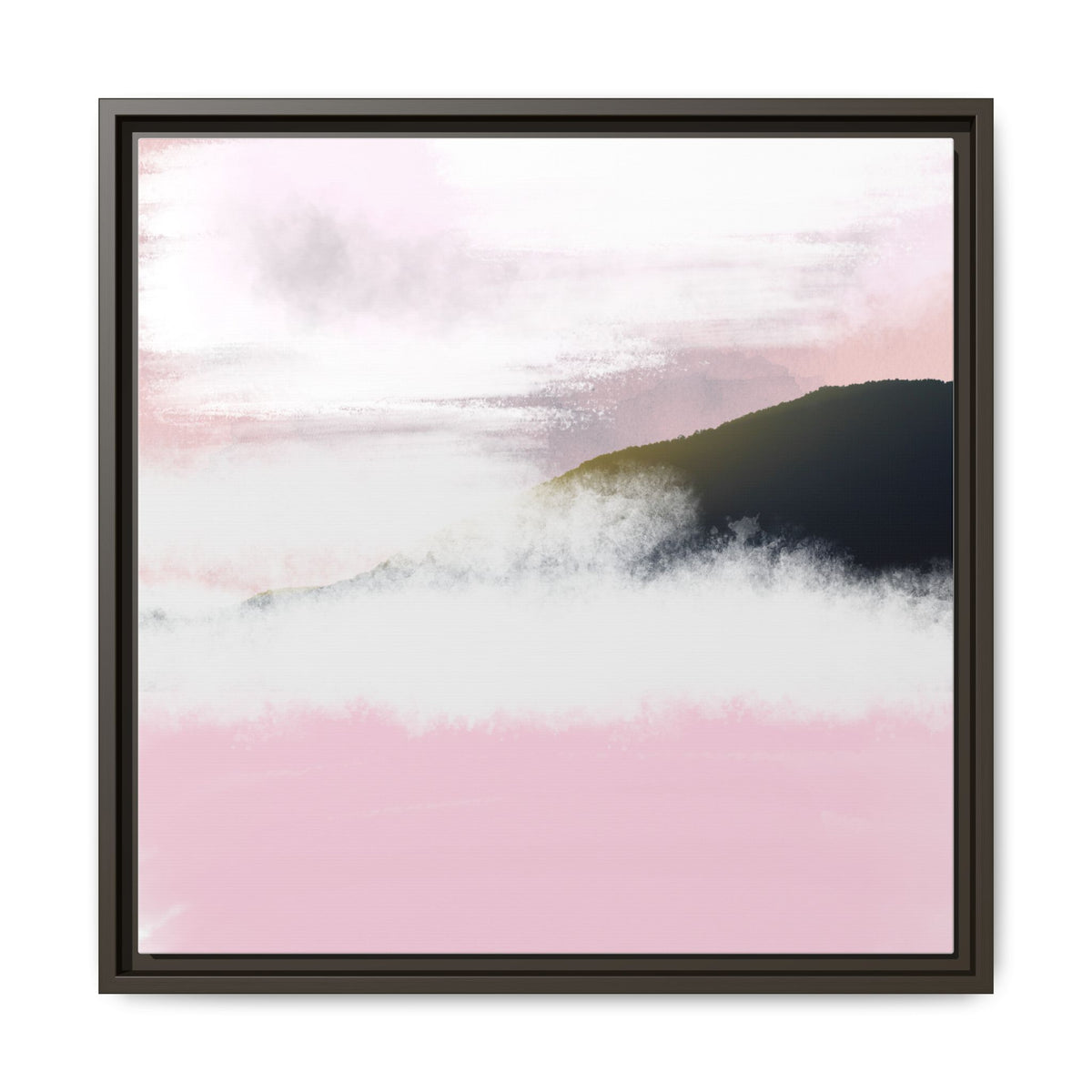 Blush Horizon Framed Matte Canvas
