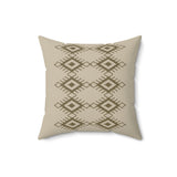Boho Geometric Print Square Pillow - Cozy Decorative Cushion for Home Decor