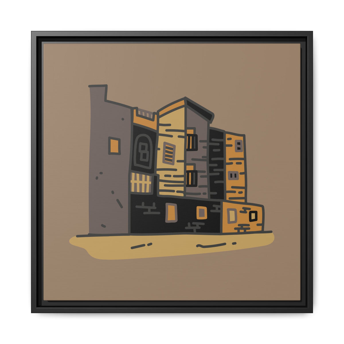 Earthbound Streets Print  - Desert Dwelling (Framed)