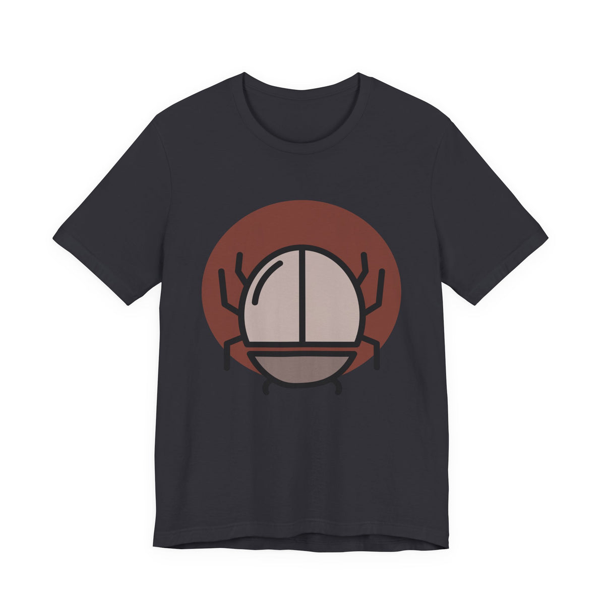 Minimalist Scarab Beetle Tee — Mystic Moon & Antler Boho Graphic Shirt