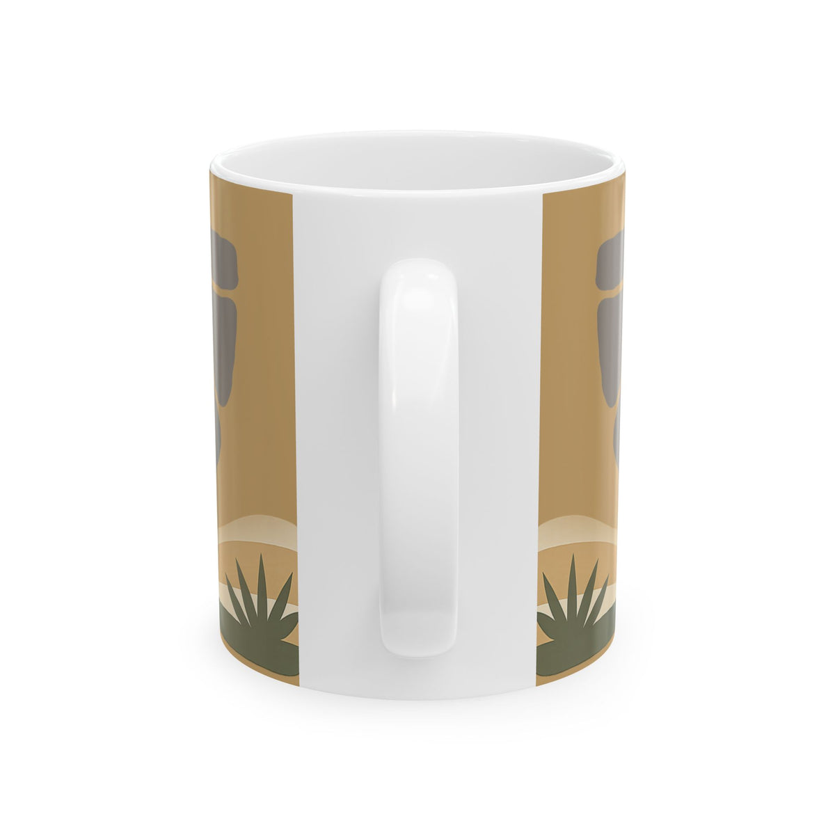 Abstract Desert Sunset Mug – Boho Minimalist Ceramic Coffee Cup