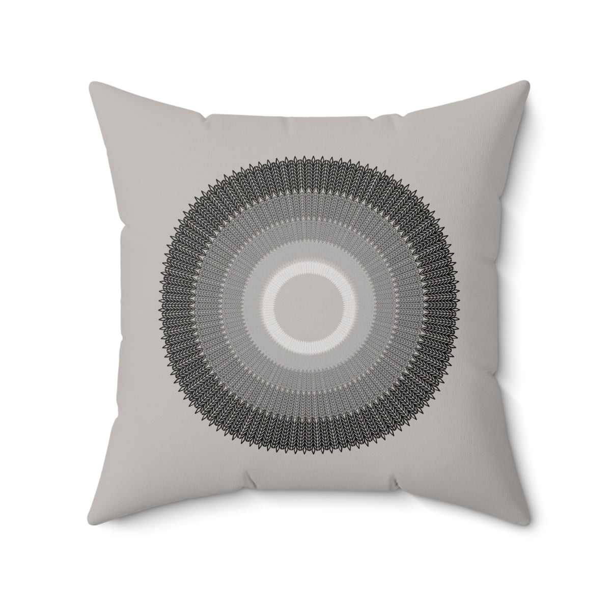 Pillow - Grey to Black Circles Design