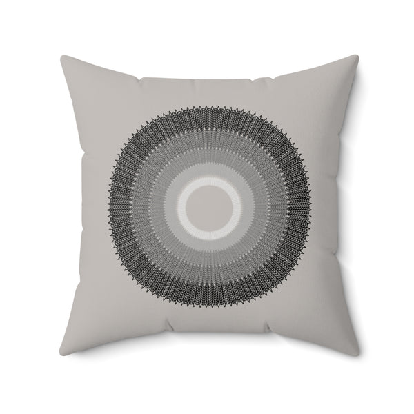 Pillow - Grey to Black Circles Design