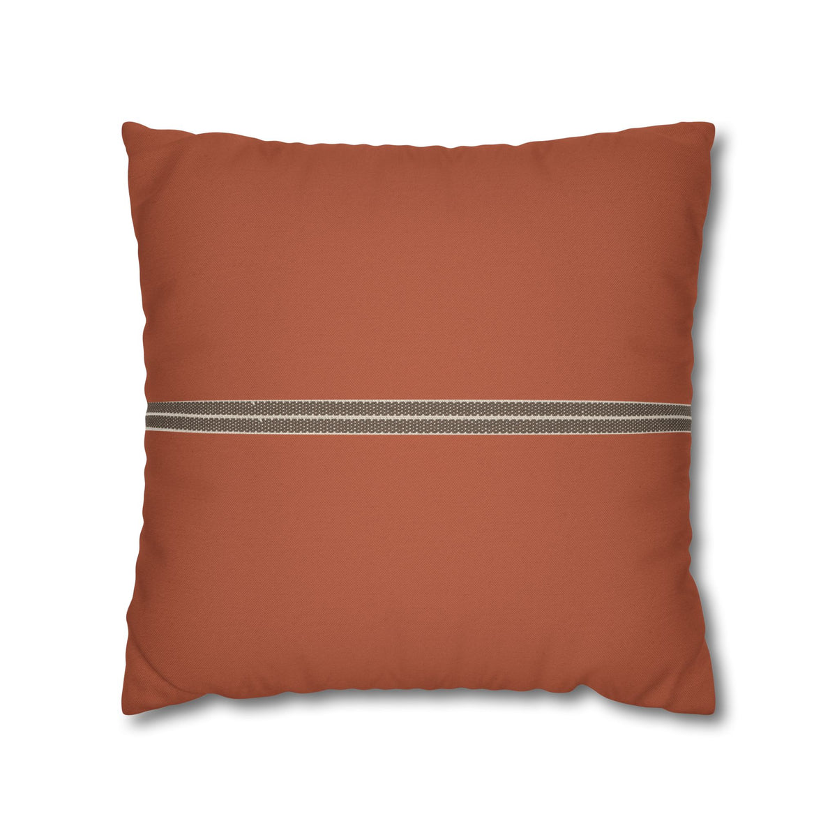 Rust Stripe Decorative Pillowcase