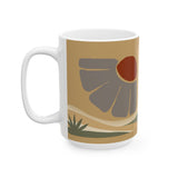 Abstract Desert Sunset Mug – Boho Minimalist Ceramic Coffee Cup