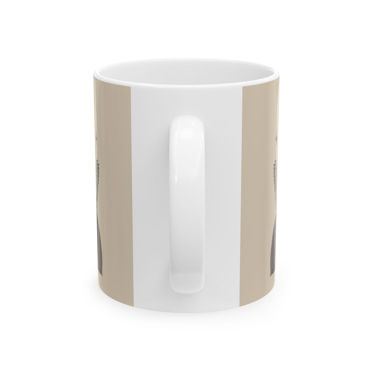 Desert Stillness Cactus Mug – Neutral Botanical Ceramic Cup