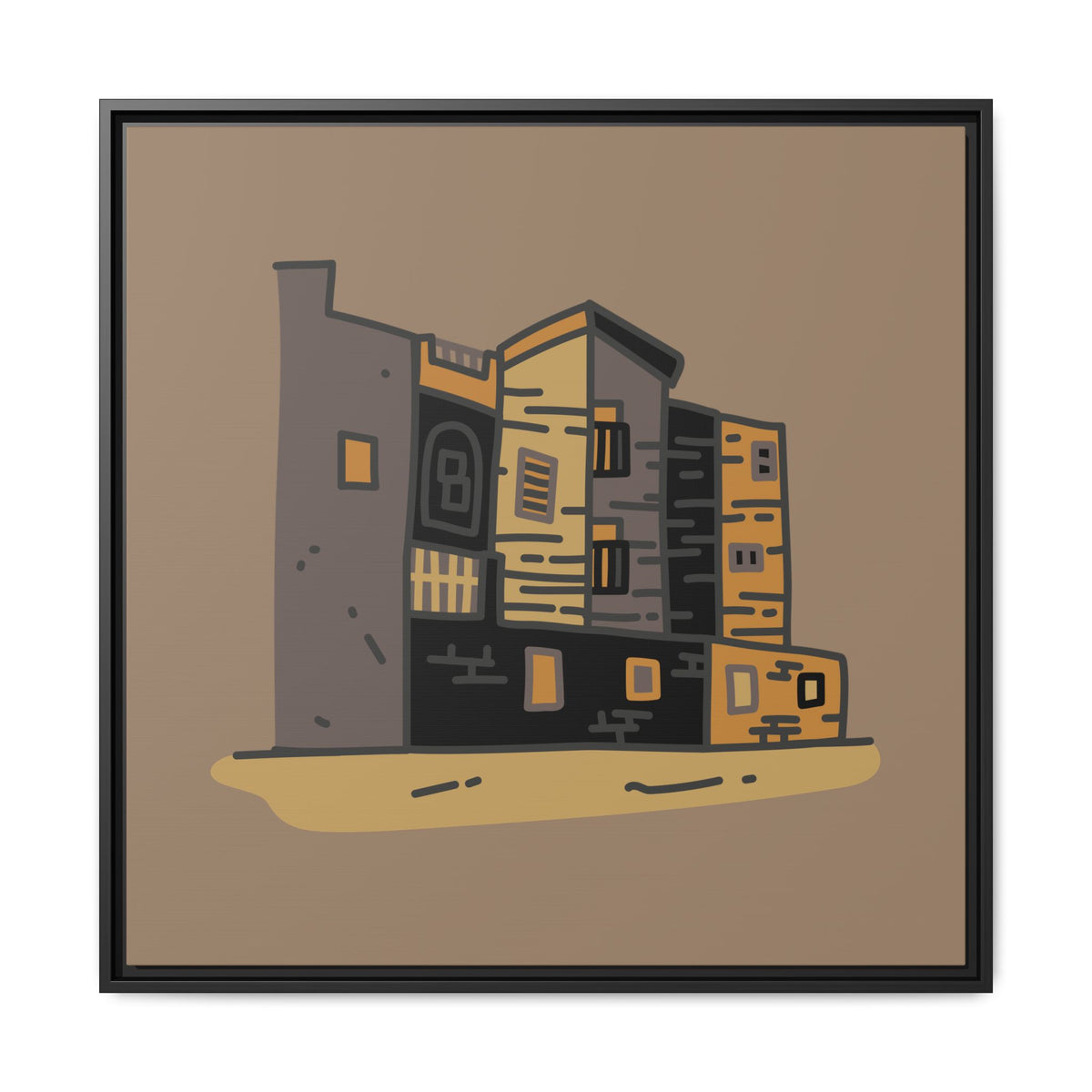 Earthbound Streets Print  - Desert Dwelling (Framed)