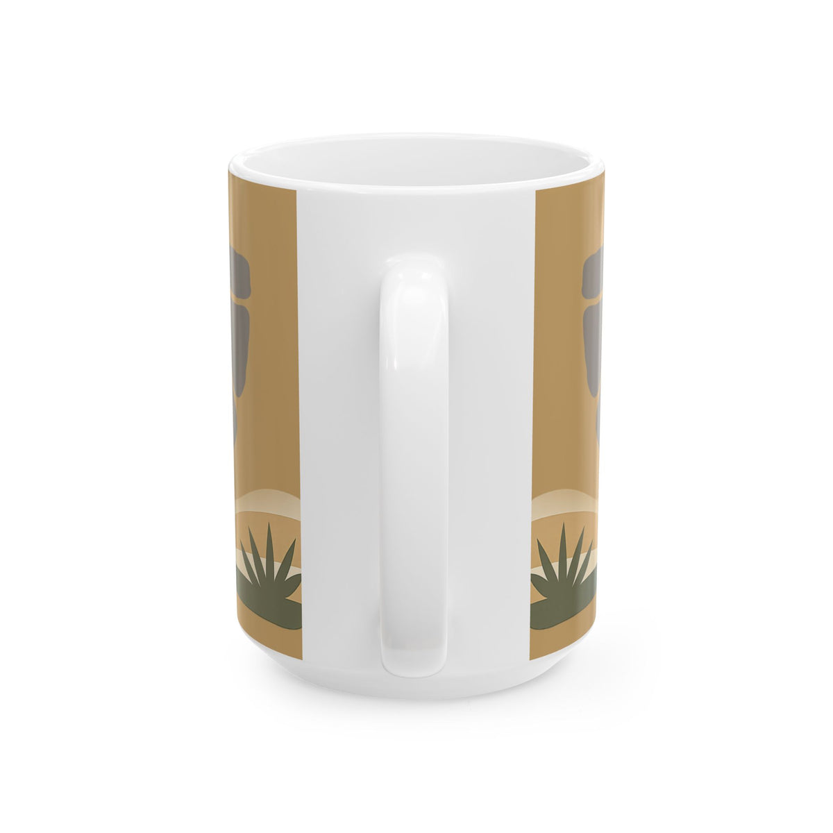 Abstract Desert Sunset Mug – Boho Minimalist Ceramic Coffee Cup