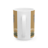 Abstract Desert Sunset Mug – Boho Minimalist Ceramic Coffee Cup