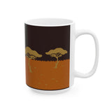 African Savanna Ceramic Mug — Sunset Acacia Tree Coffee Cup (11oz, 15oz)