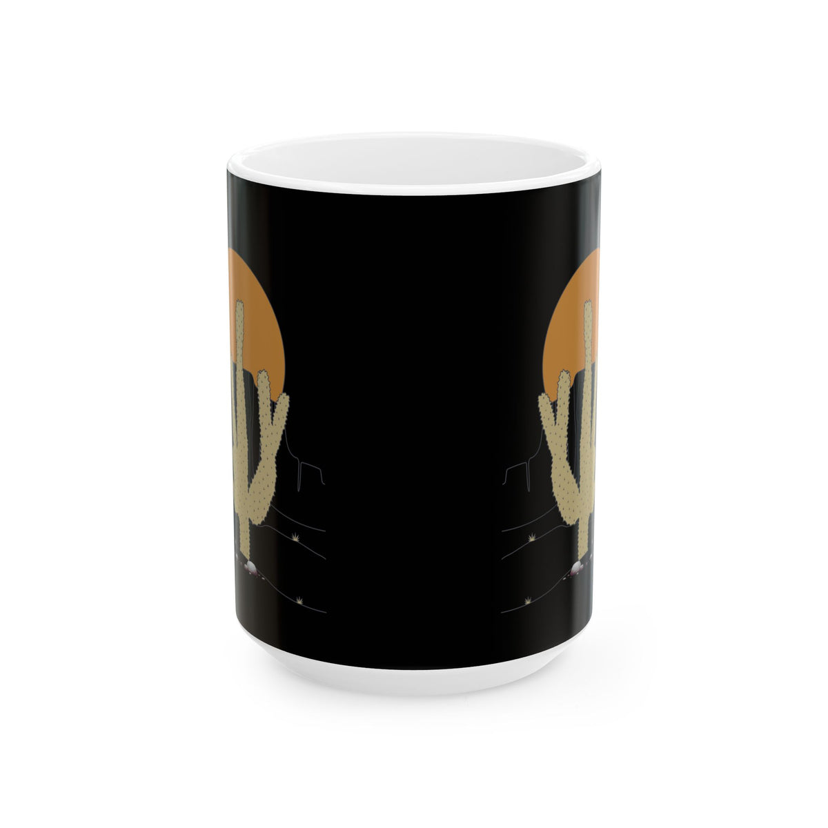 Desert Sunset Ceramic Mug - Nighttime Coffee Cup
