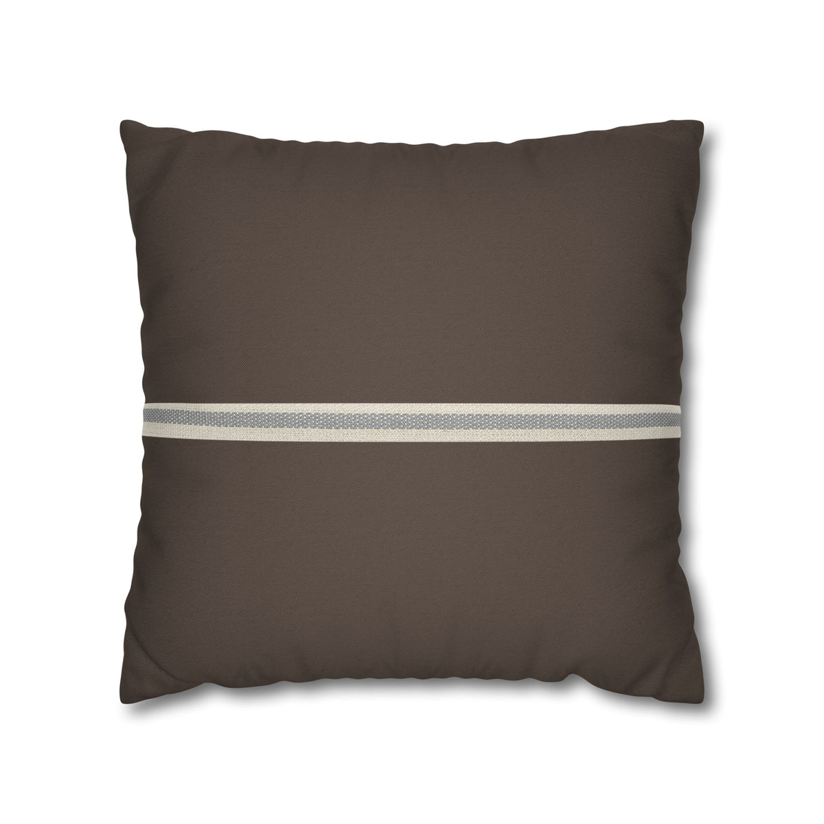 Striped Brown Decorative Pillowcase – Modern Neutral Throw Pillow Cover
