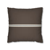 Striped Brown Decorative Pillowcase – Modern Neutral Throw Pillow Cover