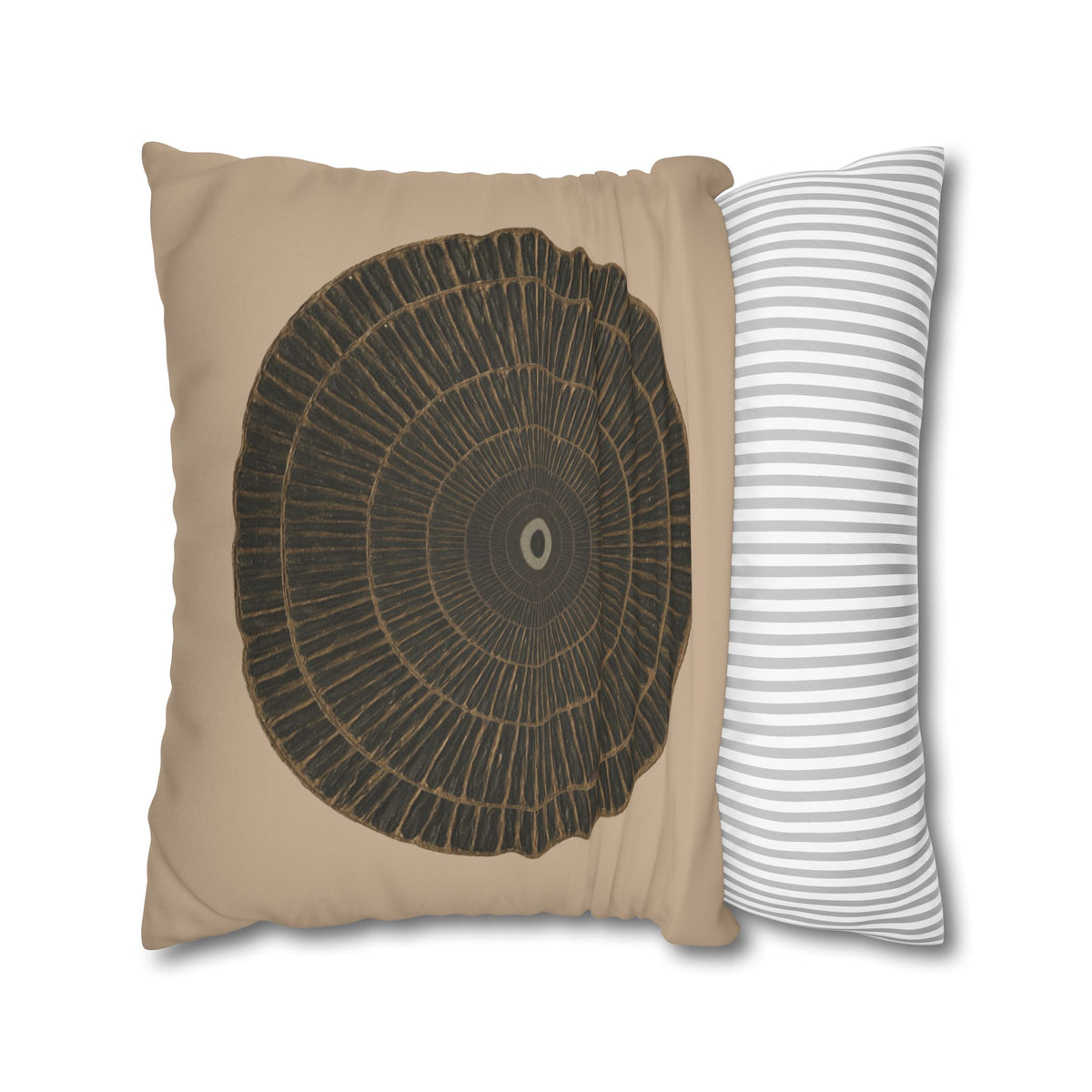 Wood Grain Mandala Square Pillowcase