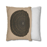 Wood Grain Mandala Square Pillowcase
