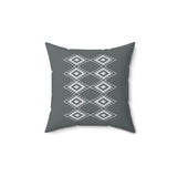 Boho Geometric Pattern Square Pillow - Cozy Home Decor Accent
