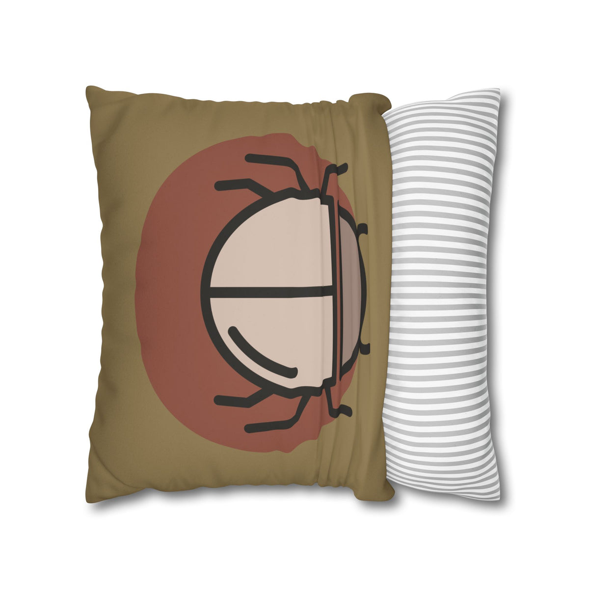 Scarab Beetle Faux Suede Pillowcase