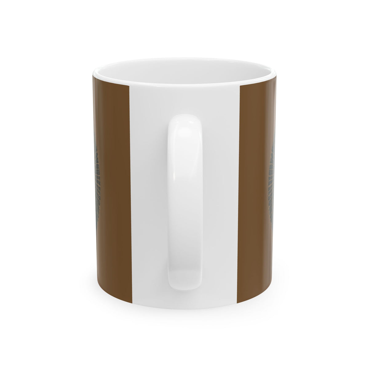 Wood Grain Mandala Ceramic Mug