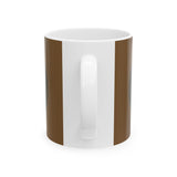 Wood Grain Mandala Ceramic Mug