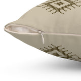 Boho Geometric Print Square Pillow - Cozy Decorative Cushion for Home Decor