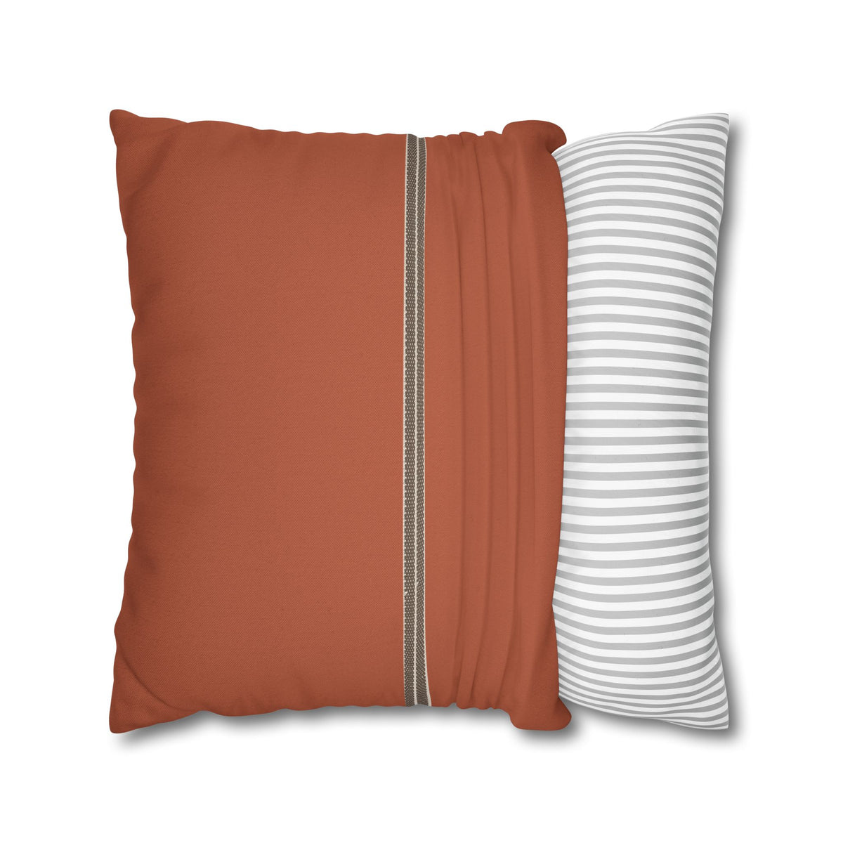 Rust Stripe Decorative Pillowcase