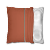 Rust Stripe Decorative Pillowcase