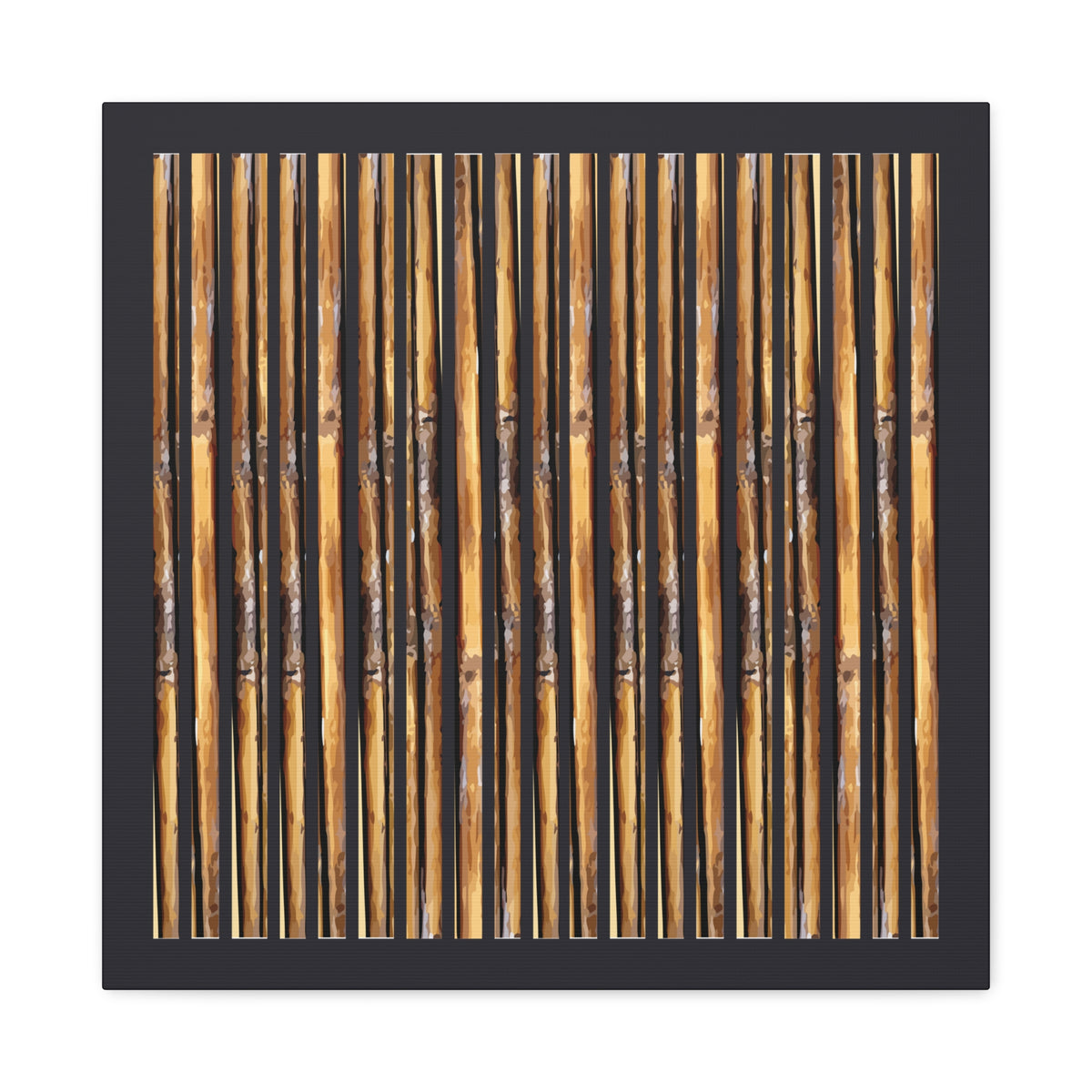 Bamboo Stripe Matte Canvas Print — Stretched Wall Art (1.25")