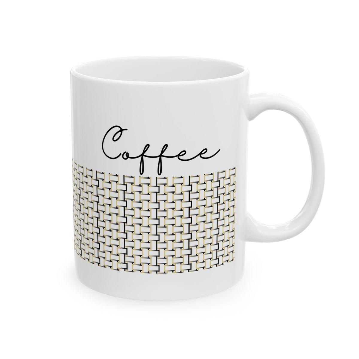 Handwoven Style Ceramic Mug, Cozy Coffee Cup, Home Decor Gift, Modern Kitchen, Tea Mug, Unique Housewarming Present