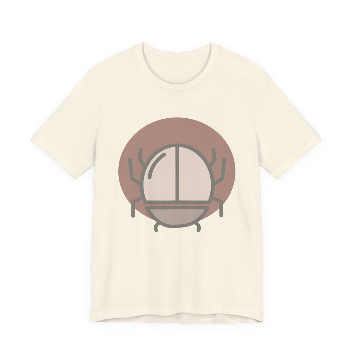 Minimalist Scarab Beetle Tee — Mystic Moon & Antler Boho Graphic Shirt