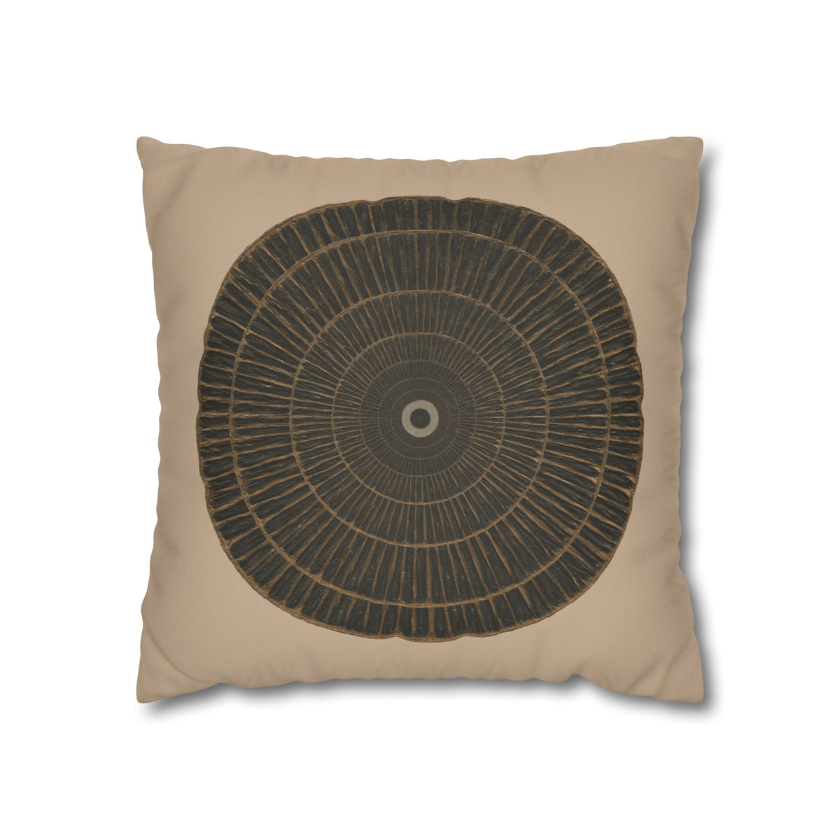 Wood Grain Mandala Square Pillowcase